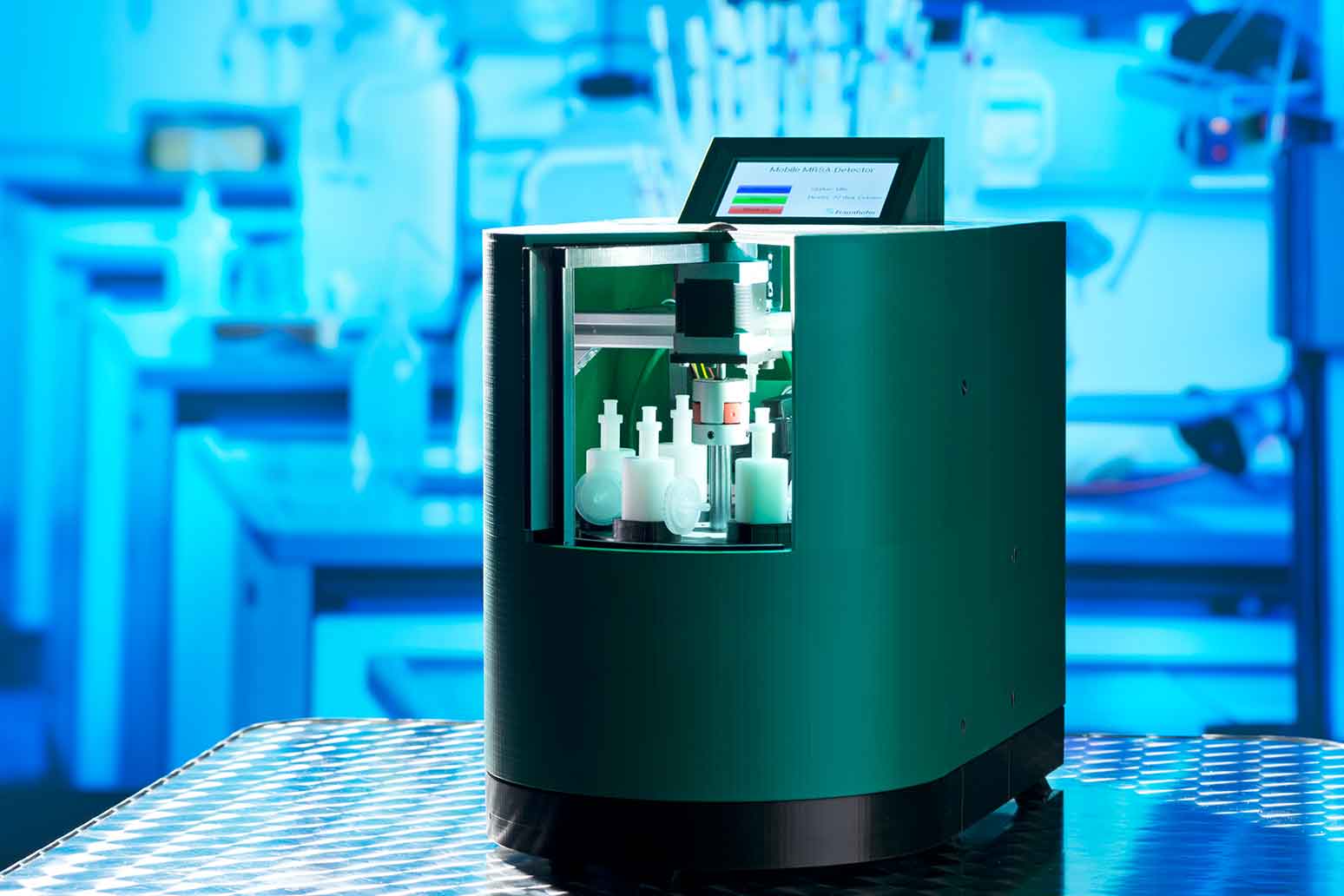 Ein vernetztes Sensorsystem zur Point-of-Care Detektion von MRSA Erregern.