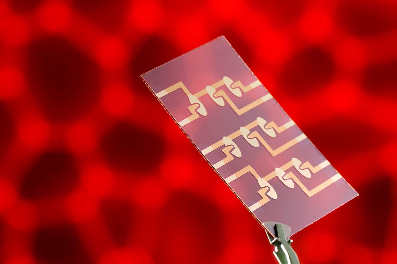 Multi-Elektrodenlayout zur parallelen Untersuchung mehrerer Zellproben in Mikrofluidik-Chips