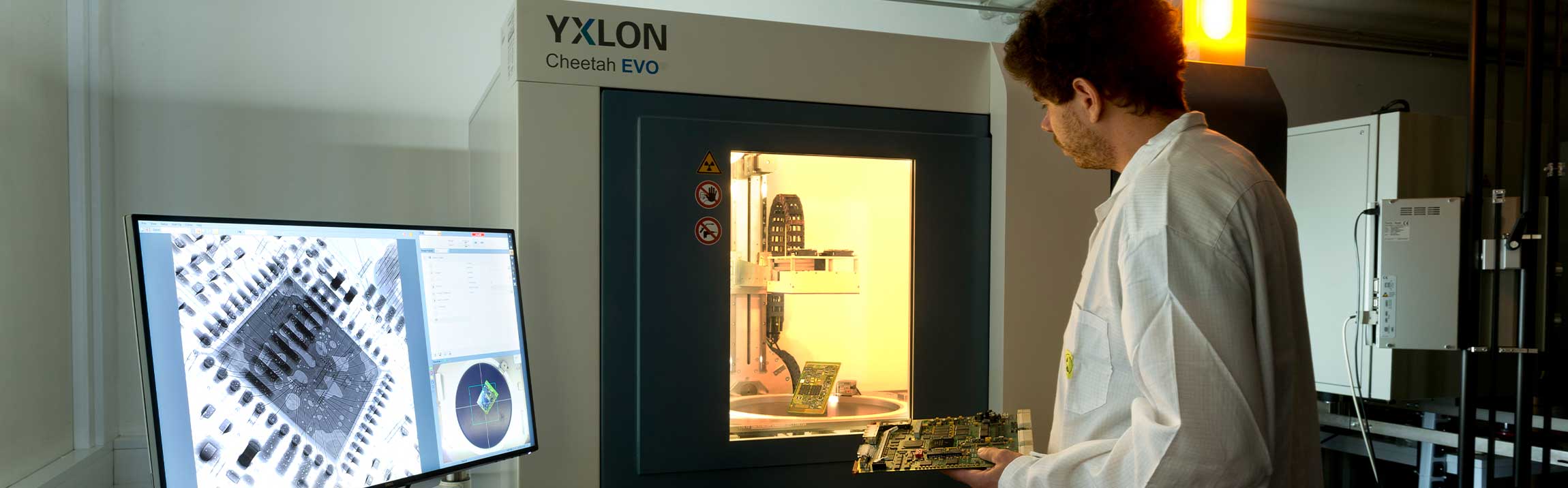 Röntgenuntersuchung einer bestückten Leiterplatte