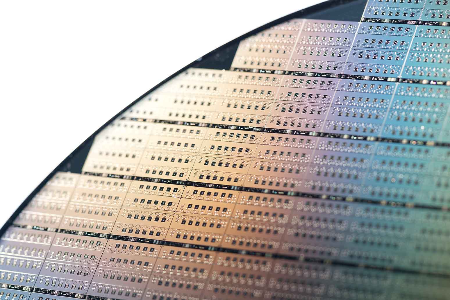 Qubit-Chips auf Wafer