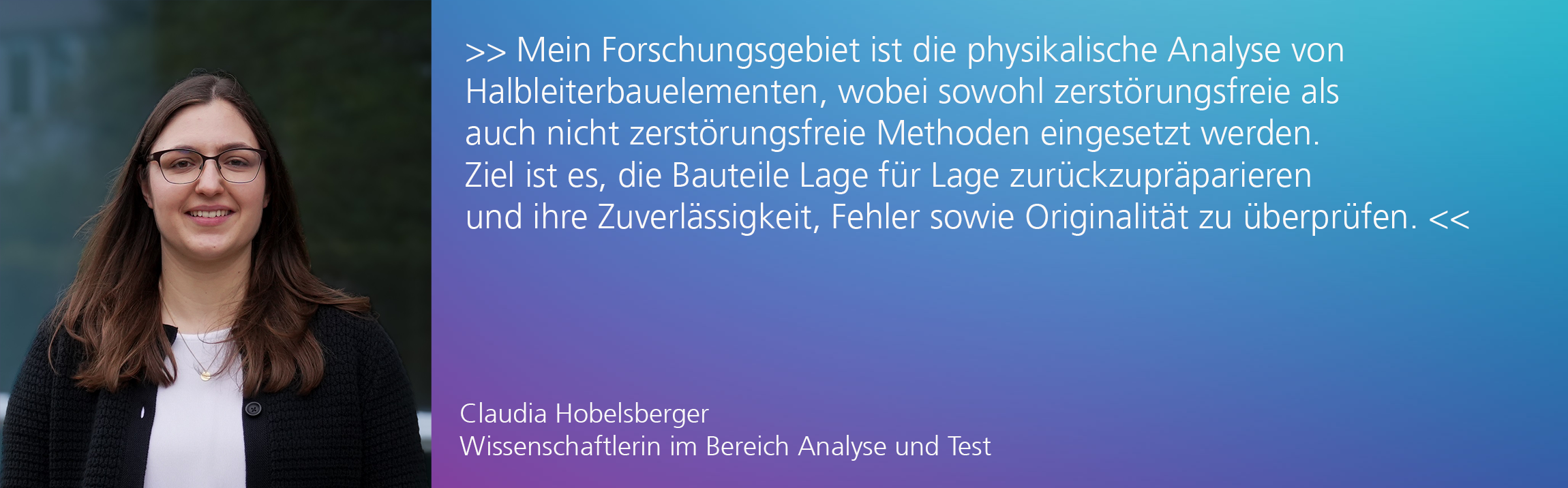 Frauen in der Wissenschaft – Technologieanalysen von komplexen Halbleiterbauelementen