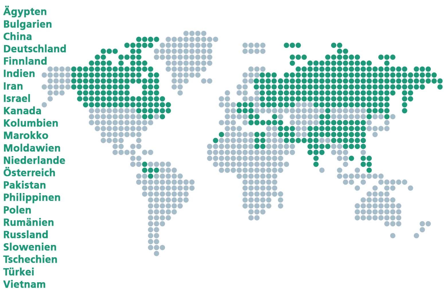 Unsere Team-Landkarte: MitarbeiterInnen aus aller Welt