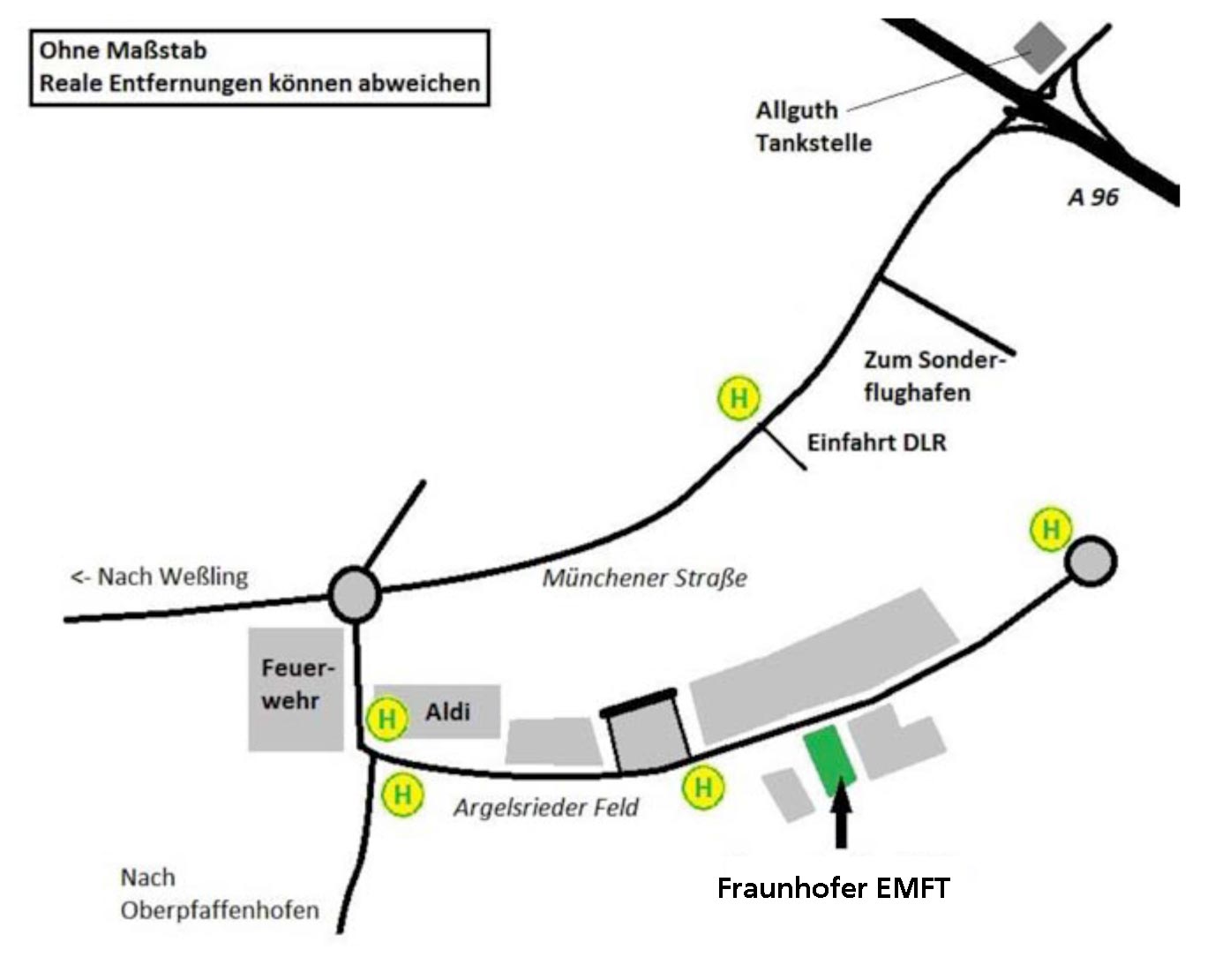 Karte mit Standortmarkierung