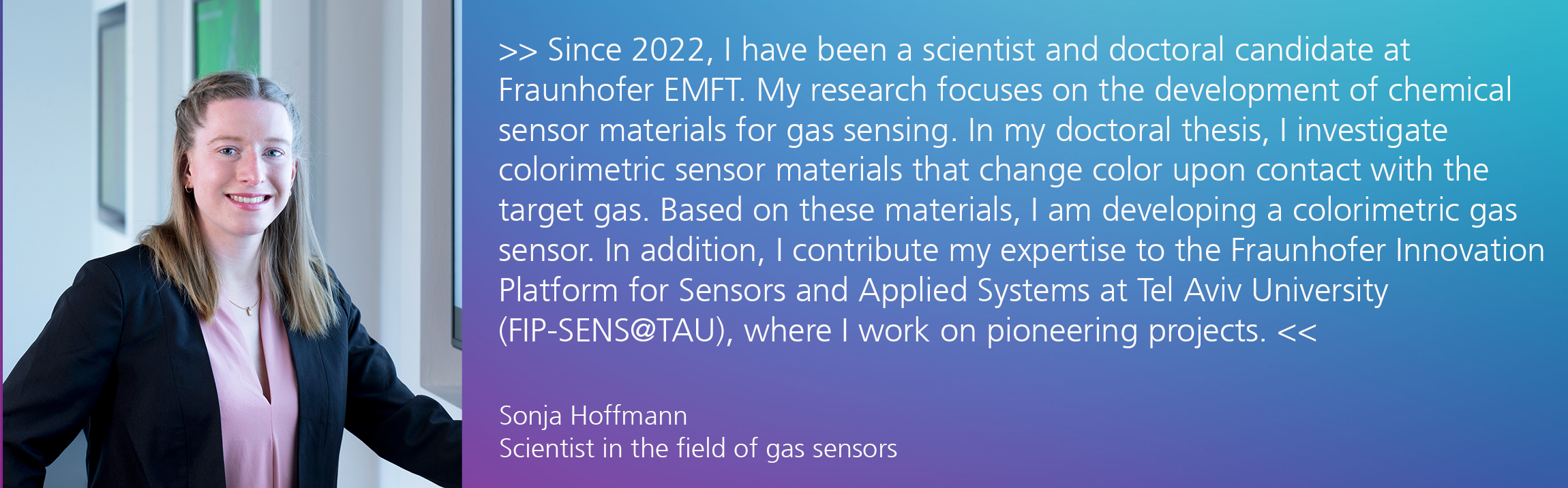 Women in Science – Application of Colorimetric Sensor Materials for Gas Detection